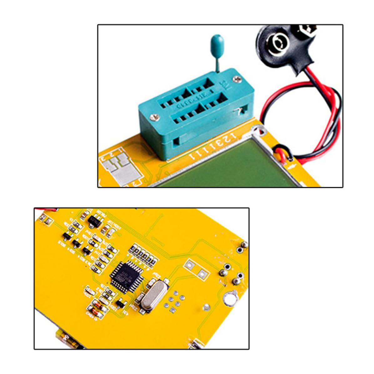 Healifty Digital Transistor Tester with Resistance Capacitance Inductance Meter, Detect Npn Pnp Transistor and Insulated Gate Transistor, Electronic Component Material, for Electrical