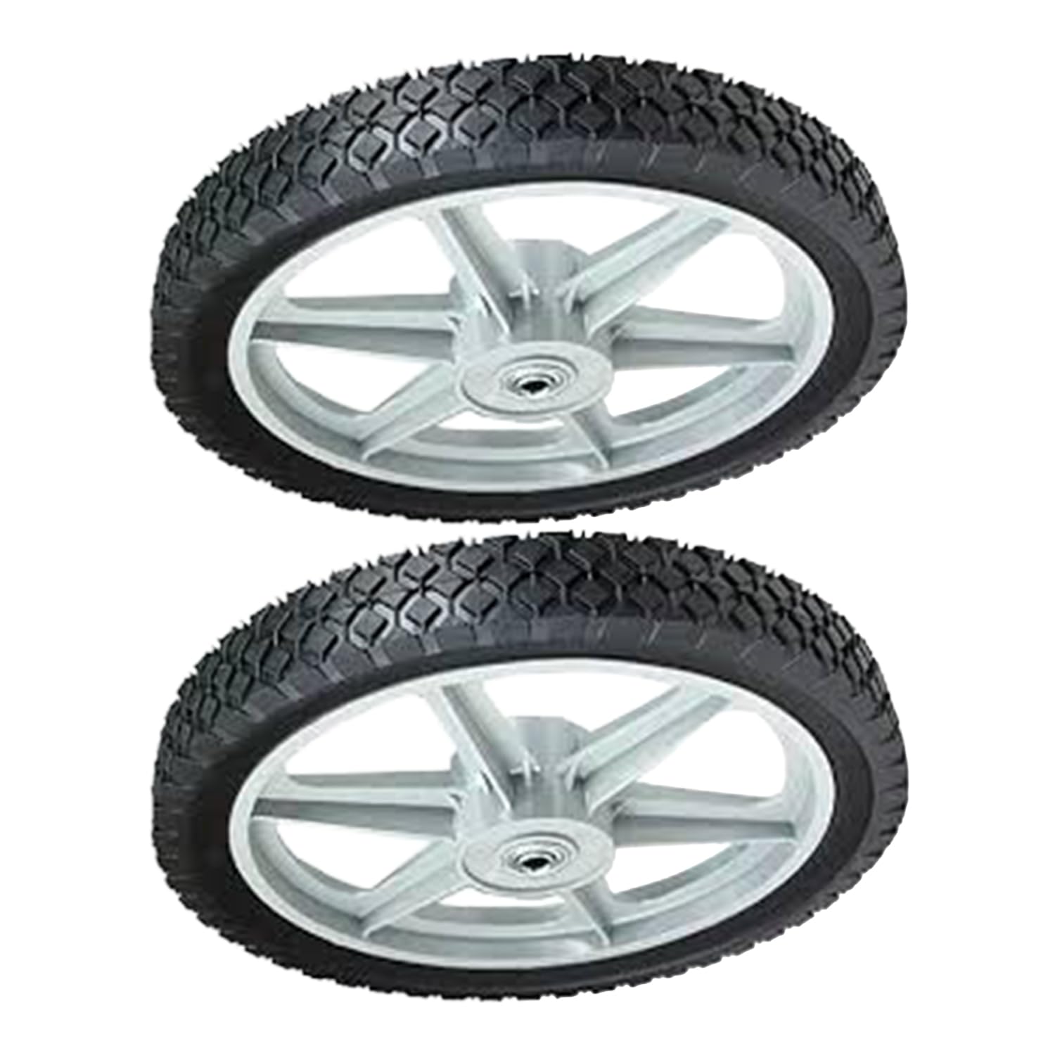 335110B - Ruota in plastica con raggi, 35,6 x 4,4 cm, compatibile con MaxPower, compatibile con Husqvarna, 2 pezzi