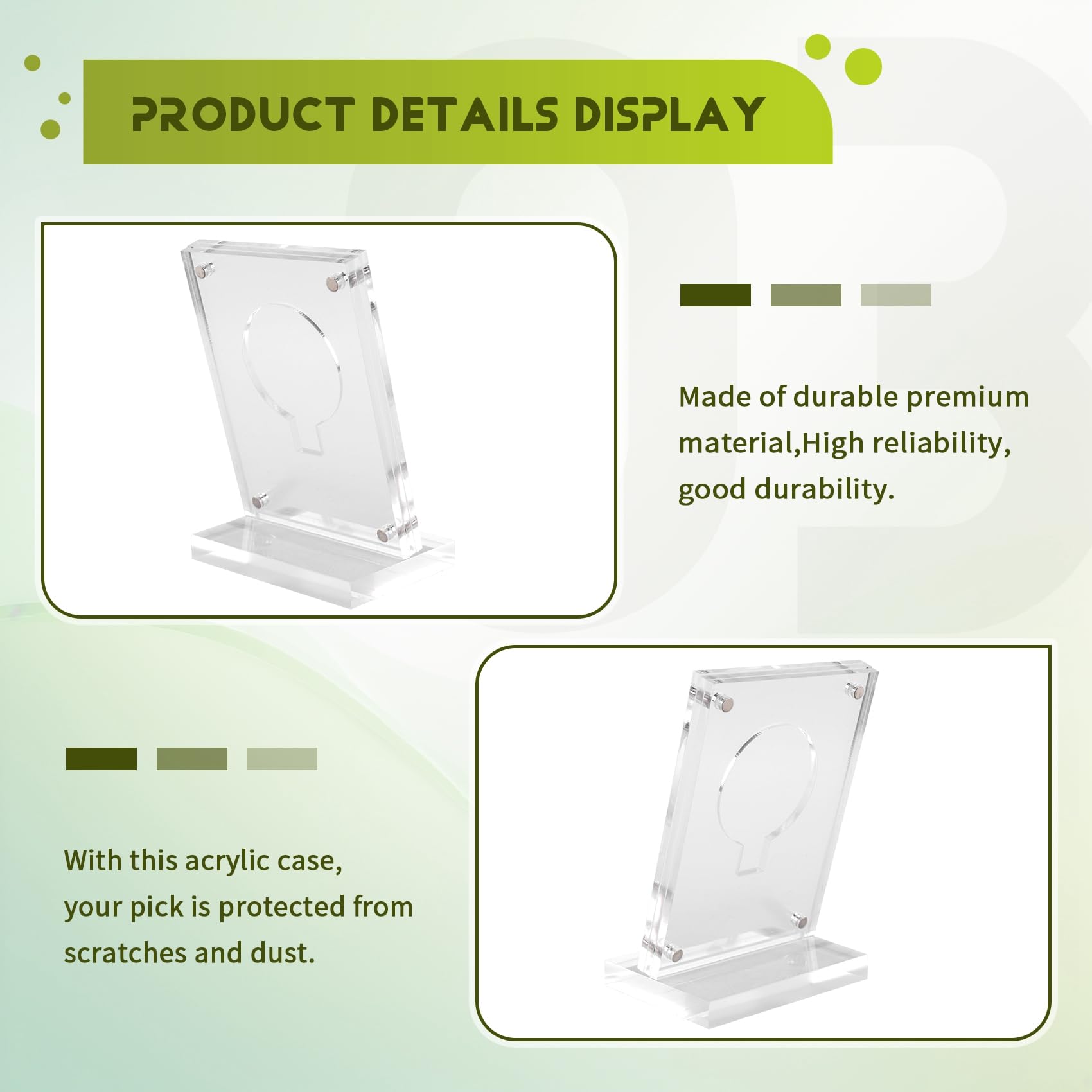 Expositor de Púas de Guitarra Acrílica, Soporte Transparente para Púas de Guitarra, Caballete de Exhibición para Púas de Guitarra Coleccionable para Monedas