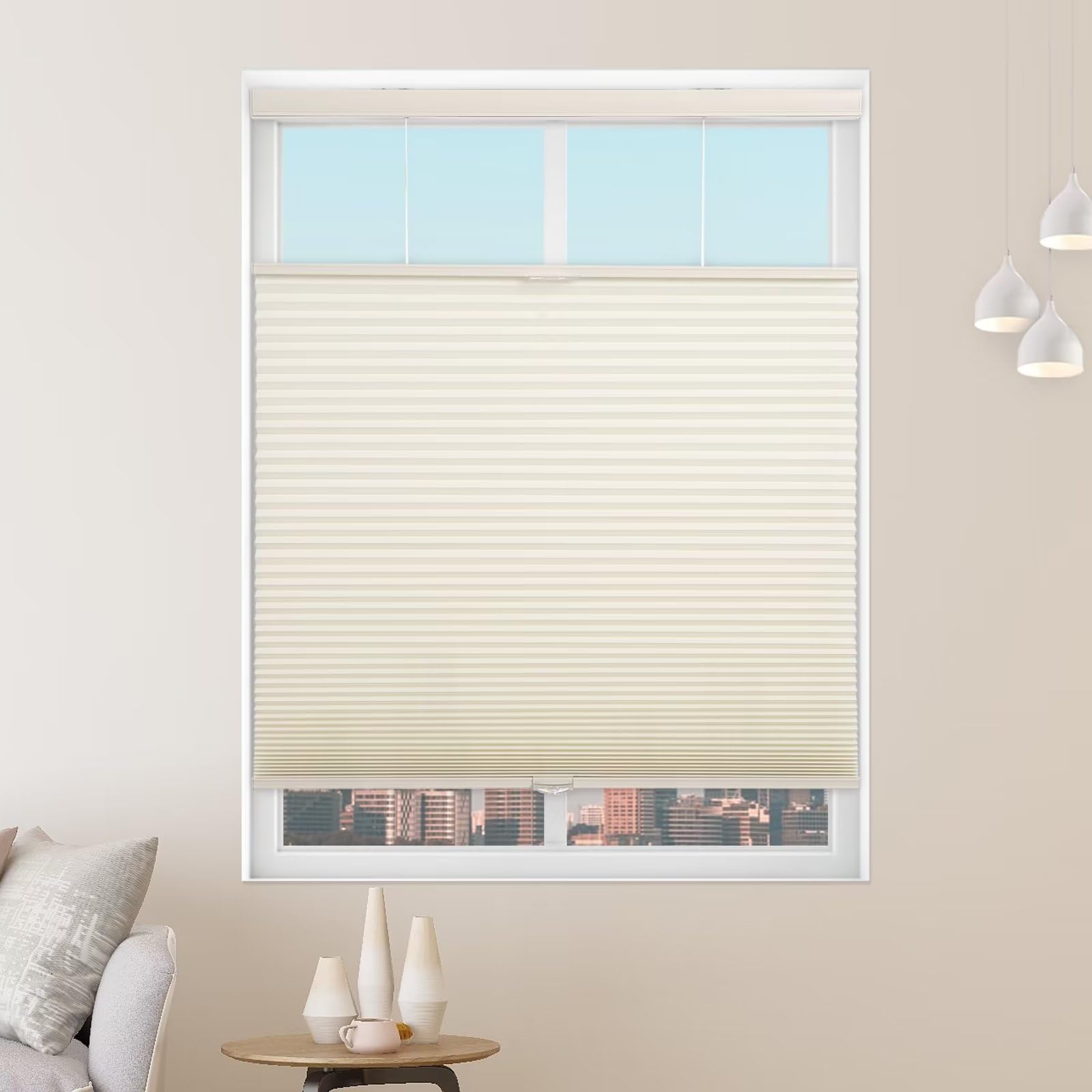 MYshade Custom Size Cellular Shades Cordless, Light