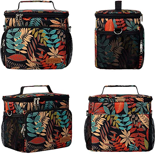 Tiblue Insulated Lunch Bag For Women/Men - Reusable Lunch Box For Office Work School Picnic Beach - Leakproof Freezable Cooler Bag With Adjustable Shoulder Strap For Kids/Adult(Medium, Autumn) #TOP7