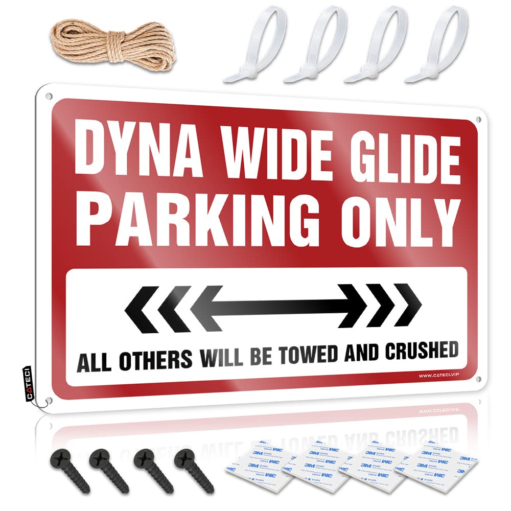 Fzfn Colour Cottage Matal Sign Accessories | Dyna Wide Glide Parking Only Patriotic Basement Bar Decoration(30X40cm)