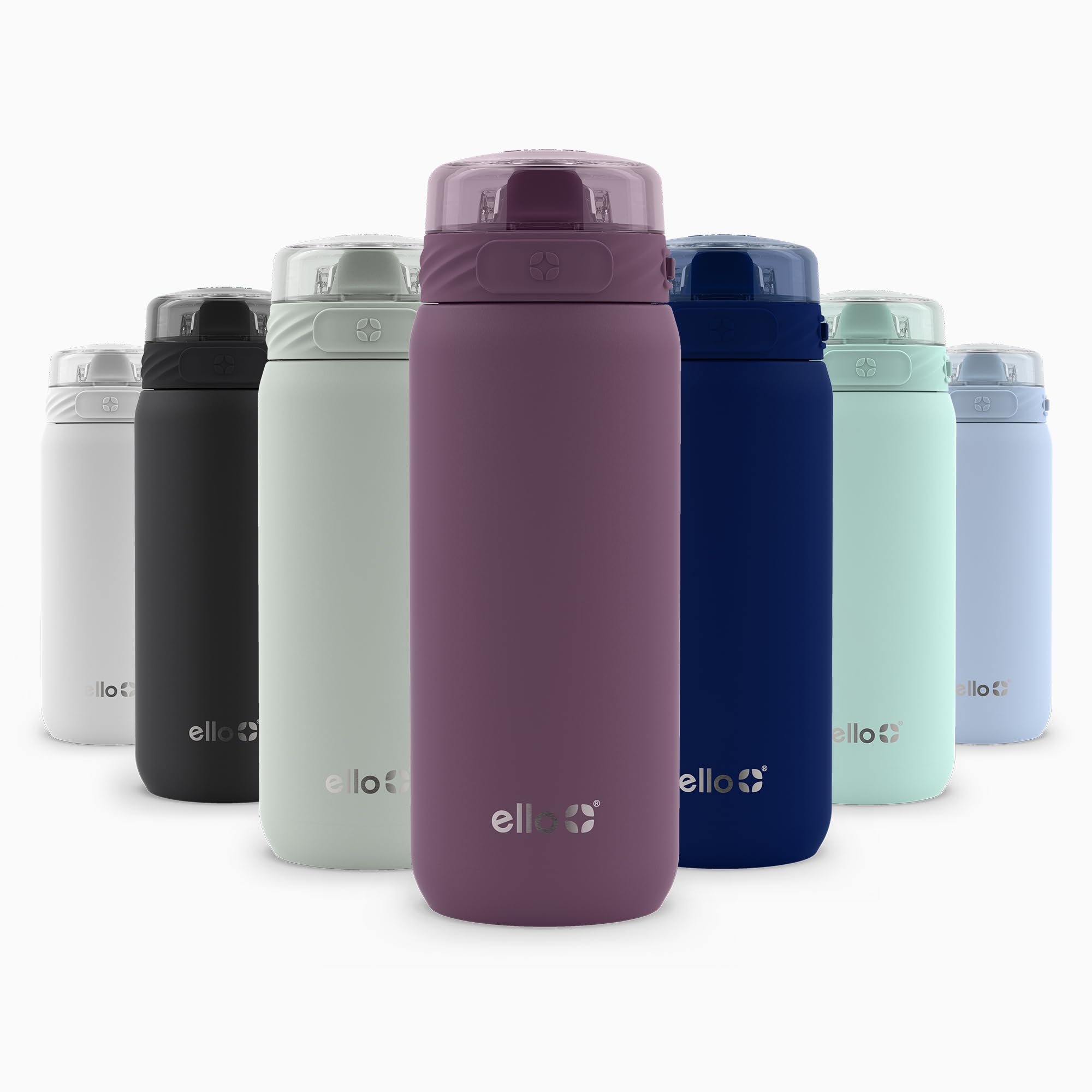 Ello Cooper 18oz Kids Stainless Steel Water Bottle Vacuum Insulated with Straw and Carry Handle, Leak Proof Locking Lid with Soft Silicone Spout, Fits