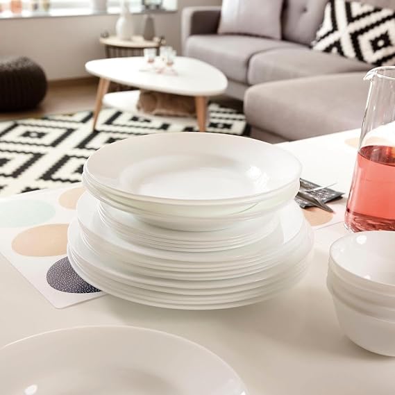 Dajar dinner service Zelie Luminarc glass white 27 x 12 x 26.5 cm 18 units
