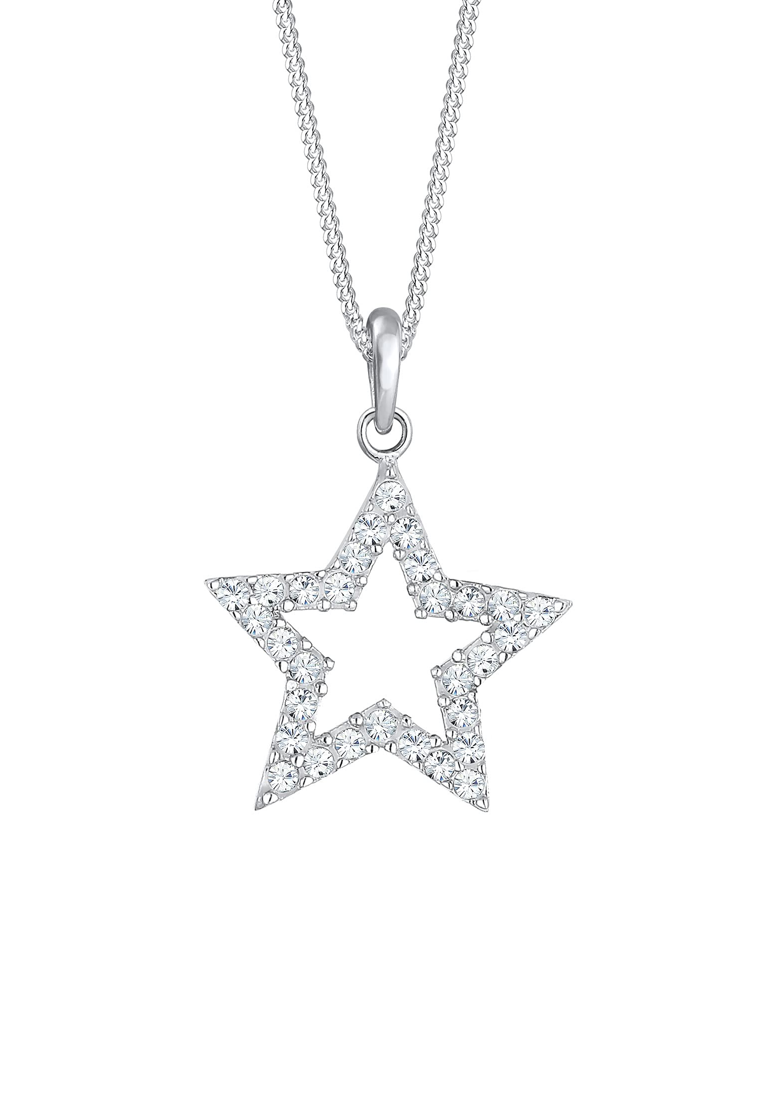 Elli Necklace Star Crystals 925 Sterling Silver