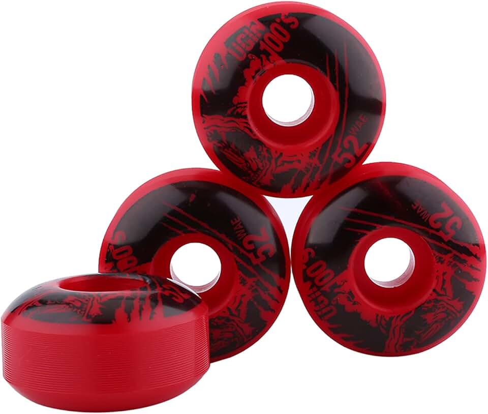 Rodas de skate, 4 peças, 1 conjunto de rodas Cruiser de 52 mm x 30 mm, rodas de skate de poliuretano para uso externo