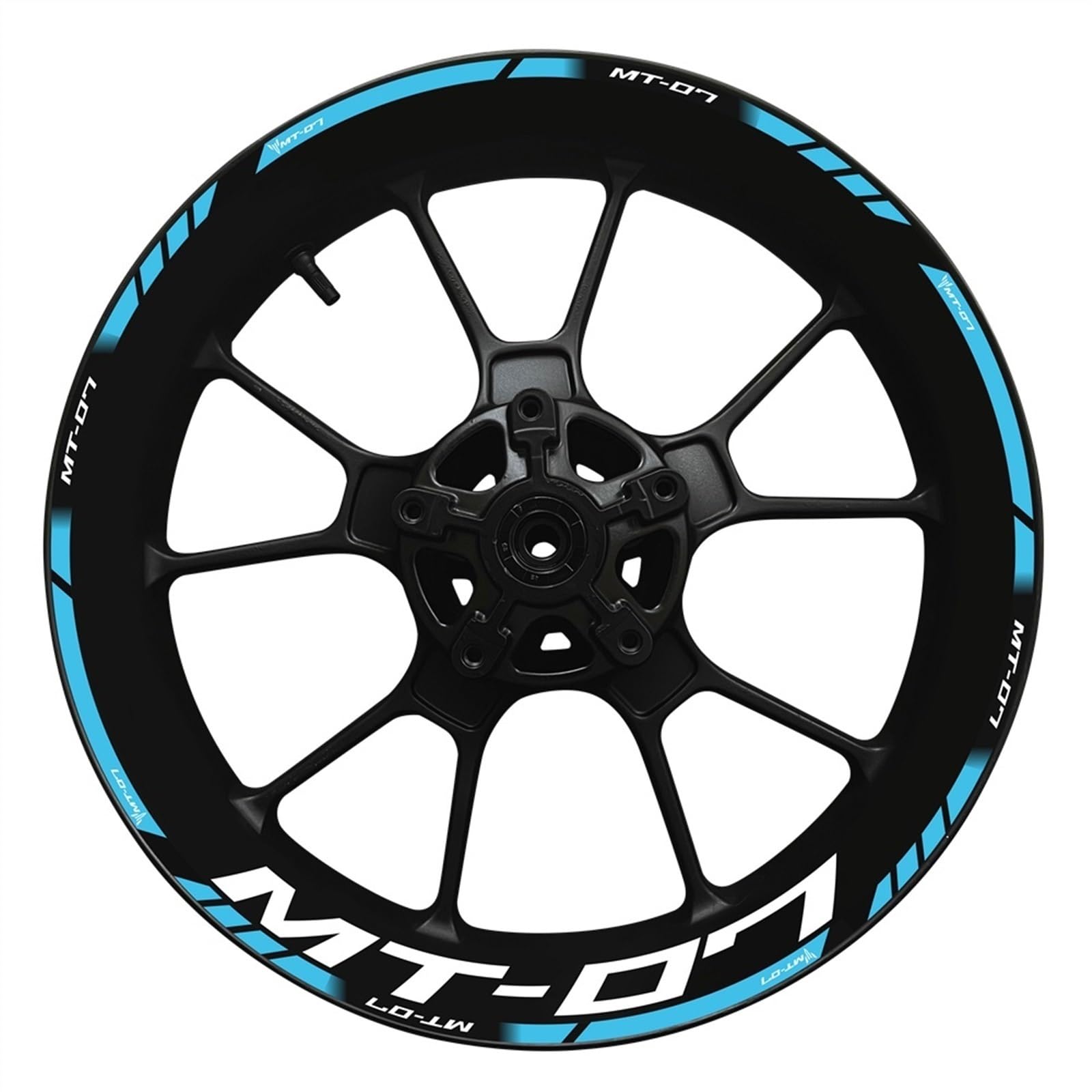 Motorcycle Wheel Hub Decal Decoration Set Rim Reflective Waterproof Sticker for Yamaha MT07 MT 07 MT-07 2022 Decorative(Color29)