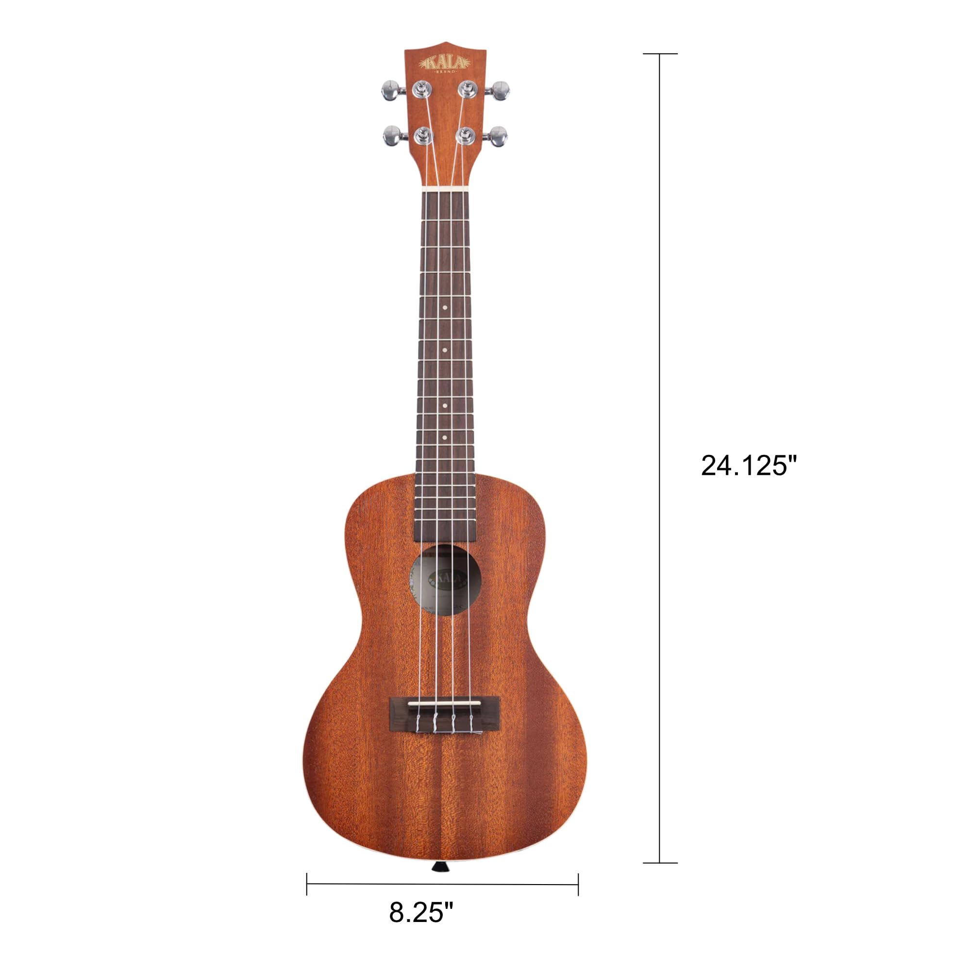 Kala Satin Mahogany Concert Ukulele - KA-C Bundle with a Tuner and Polishing Cloth - Image 2