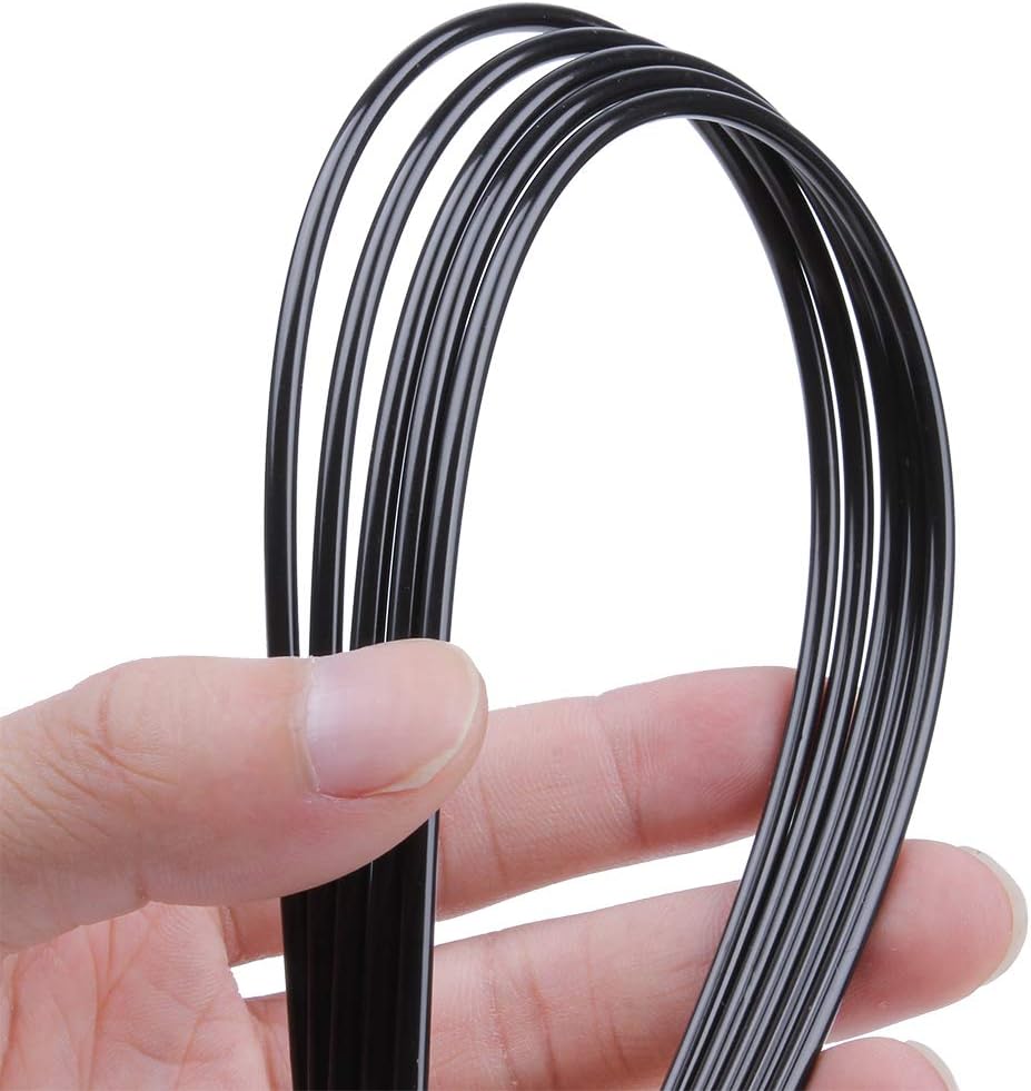 HobbyPark Universal Soft Plastic Antenna Tube with Cap Black for RC Car FPV Drone Quadcopter Boats Airplane 2.4G Receiver RX (5-Pack) (Black)