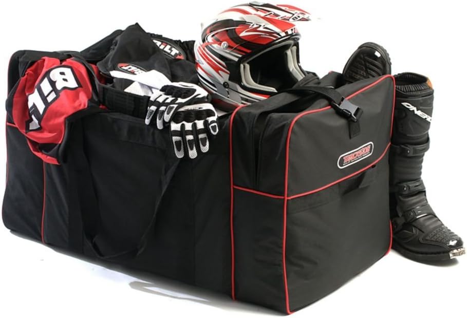 Trackside Max Capacity Luggage Dirt Bike Boots Helmet 3 Feet Long Extra Large Motocross Motorcycle Gear Bag - Black