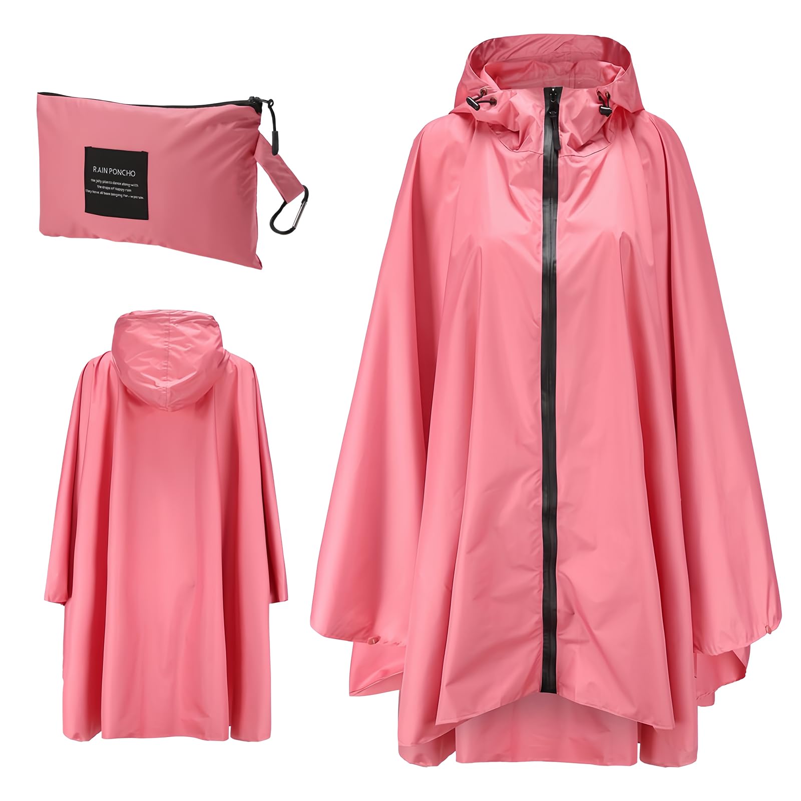 Poncho de Lluvia Impermeable Mujer para Viajes Excursionismo Pesca