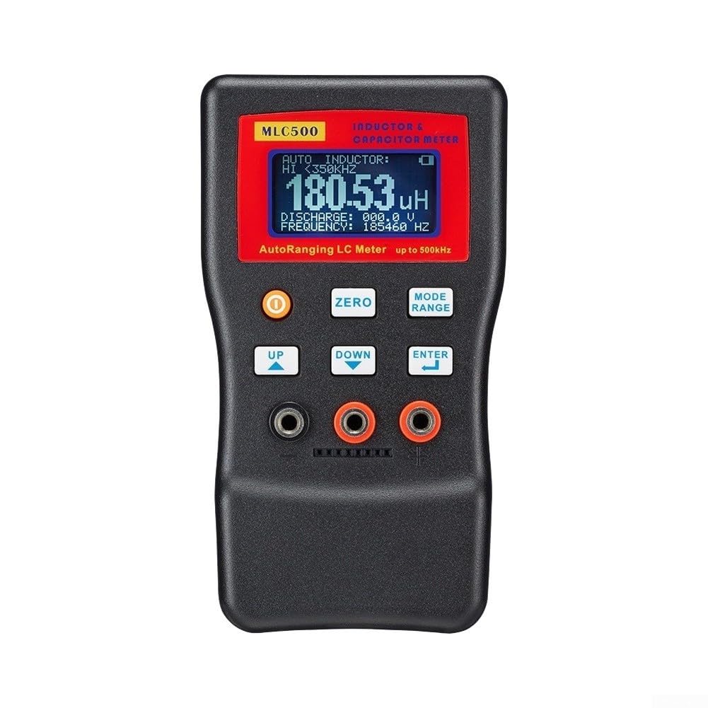 Medidor digital LCR de rango automático para inductancia de capacitancia, pantalla de 5 dígitos, 0.01pF a 100MF, 0.001uH a 100H para pruebas eléctricas (instrumento + clip)
