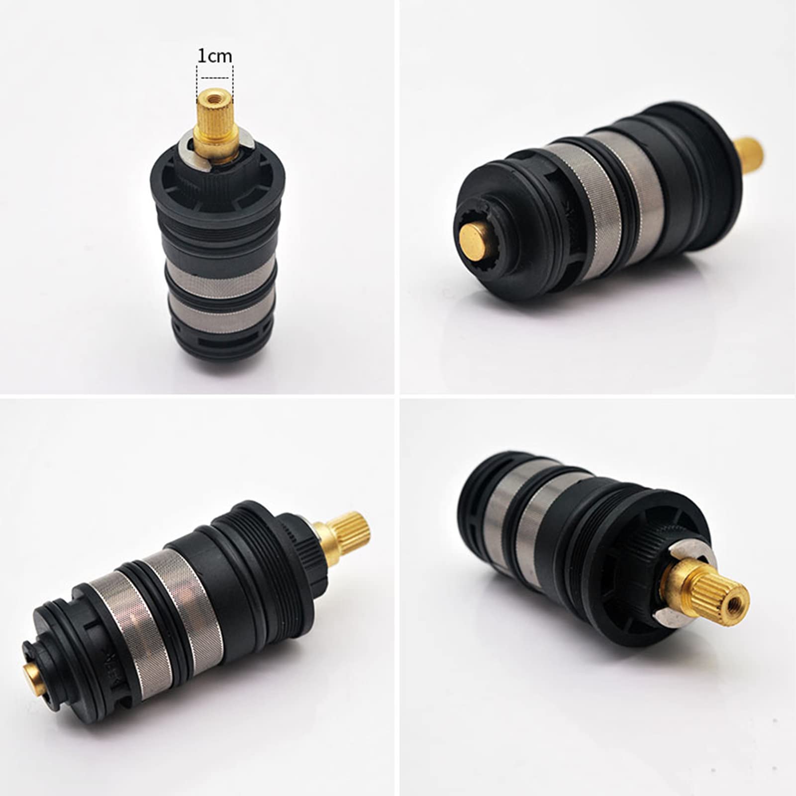Valvola termostatica in ottone con nucleo in rame cartuccia per rubinetto da bagno, miscelatore per doccia, valvola di miscelazione per regolare la temperatura dell'acqua calda e fredda, elevata