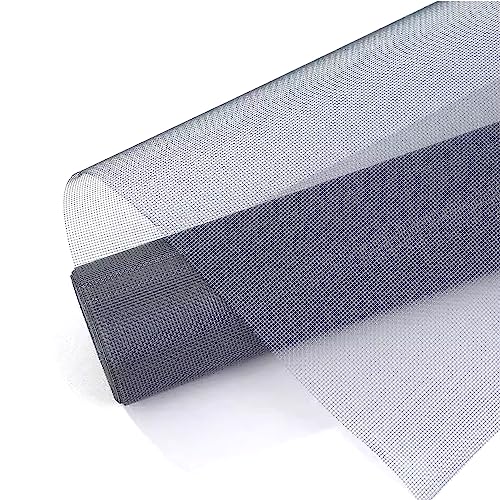 Tela Mosquitera 150 x 200cm, DIYCUT Tela Mosquitera Fibra de Vidrio, 17 Malla Mosquiteras de Ventanas Gris, Invisible Transparente Mosquiteras de Ventanas para Puerta y Ventana Contra Mosquitos