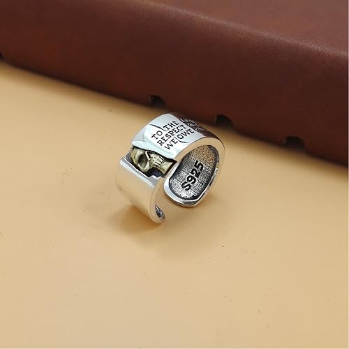 Miniatura 43 de 925 Sterling Silver Ring Minimalist Adjustable Rings Band Handmade Rings for Women Girls
