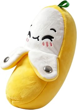 Luckxing Plush Banana Doll Funny Doll With Sound | Sensory Activity Banana Toy for Sofa Bed Room Shelf Birthday New Year Holiday Bedroom Home Nursery