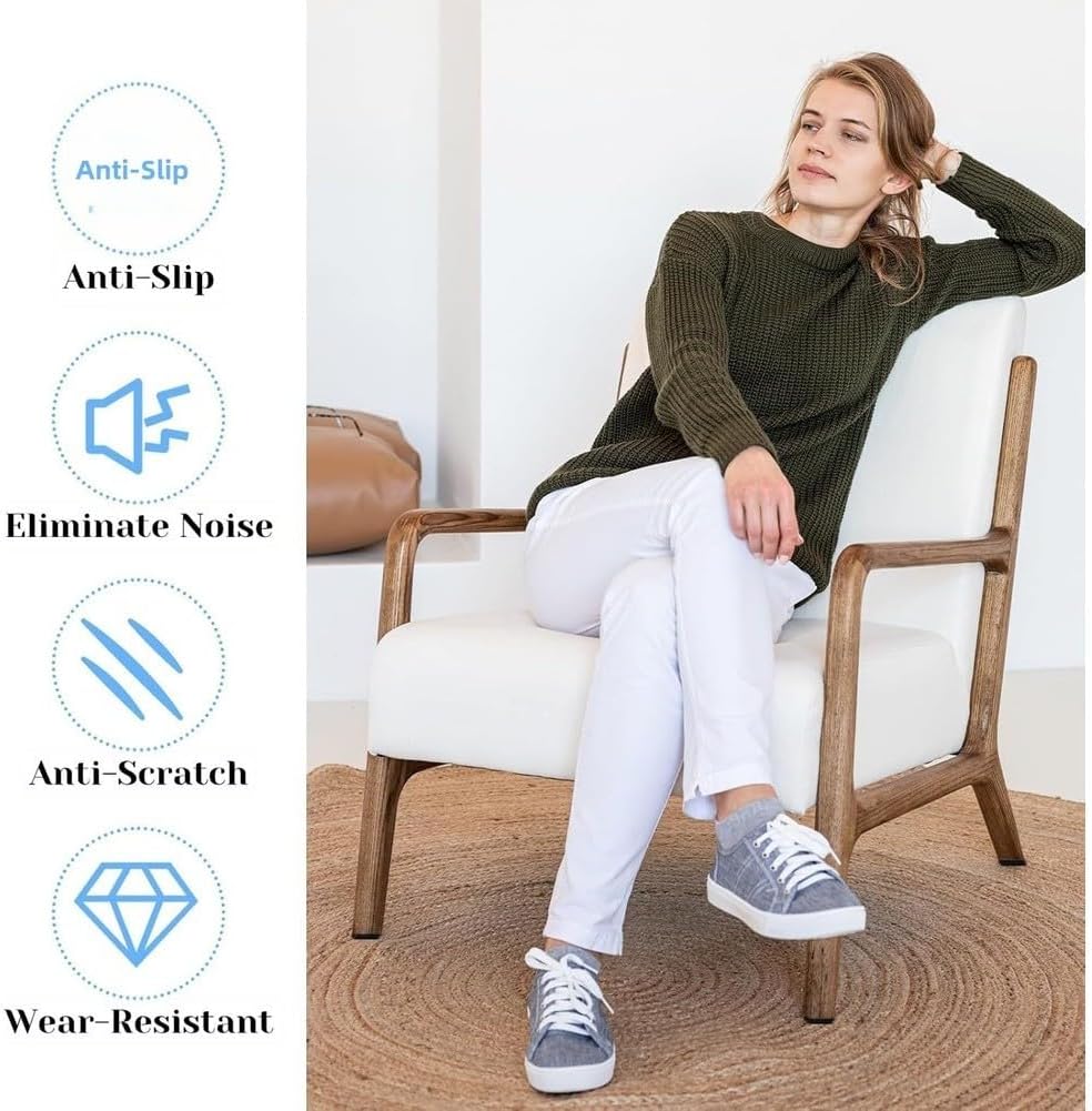 6-Pack Self- EVA Anti-Slip Furniture Pads Noise Reduction & Floor – 14.5 x 4.5 x 0.4 cm Black Cushions, Cut-to-Fit Chairs, Tables, Cabinets (UK)