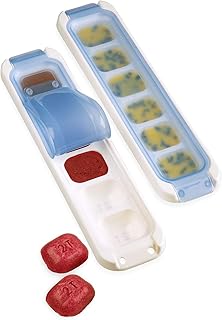 Freezer Pods 2 Tablespoon Reusable Food Storage Tray Containers, Set of 2, Blue/White