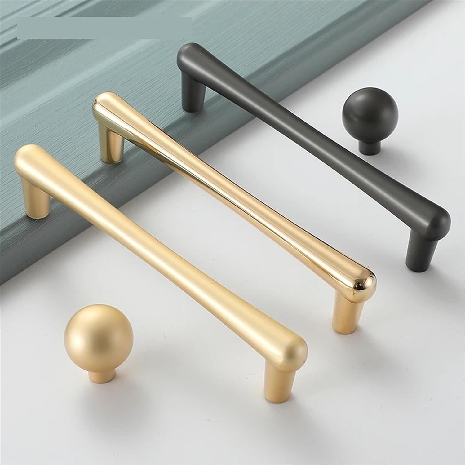 NALsa Cabinet Handles Drawer Knobs Gold Kitchen Handle Cupboard Door Pull Gray Furniture Handle Cabinet Hardware 1Pcs (Color : 6102-192 Bright G)