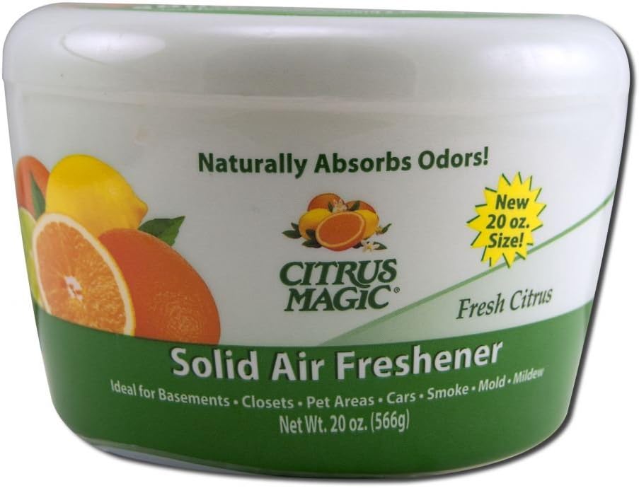 Citrus Magic Odor Absorbing Solid Air Freshener, Fresh Citrus, 20-Ounce (Pack of 6)