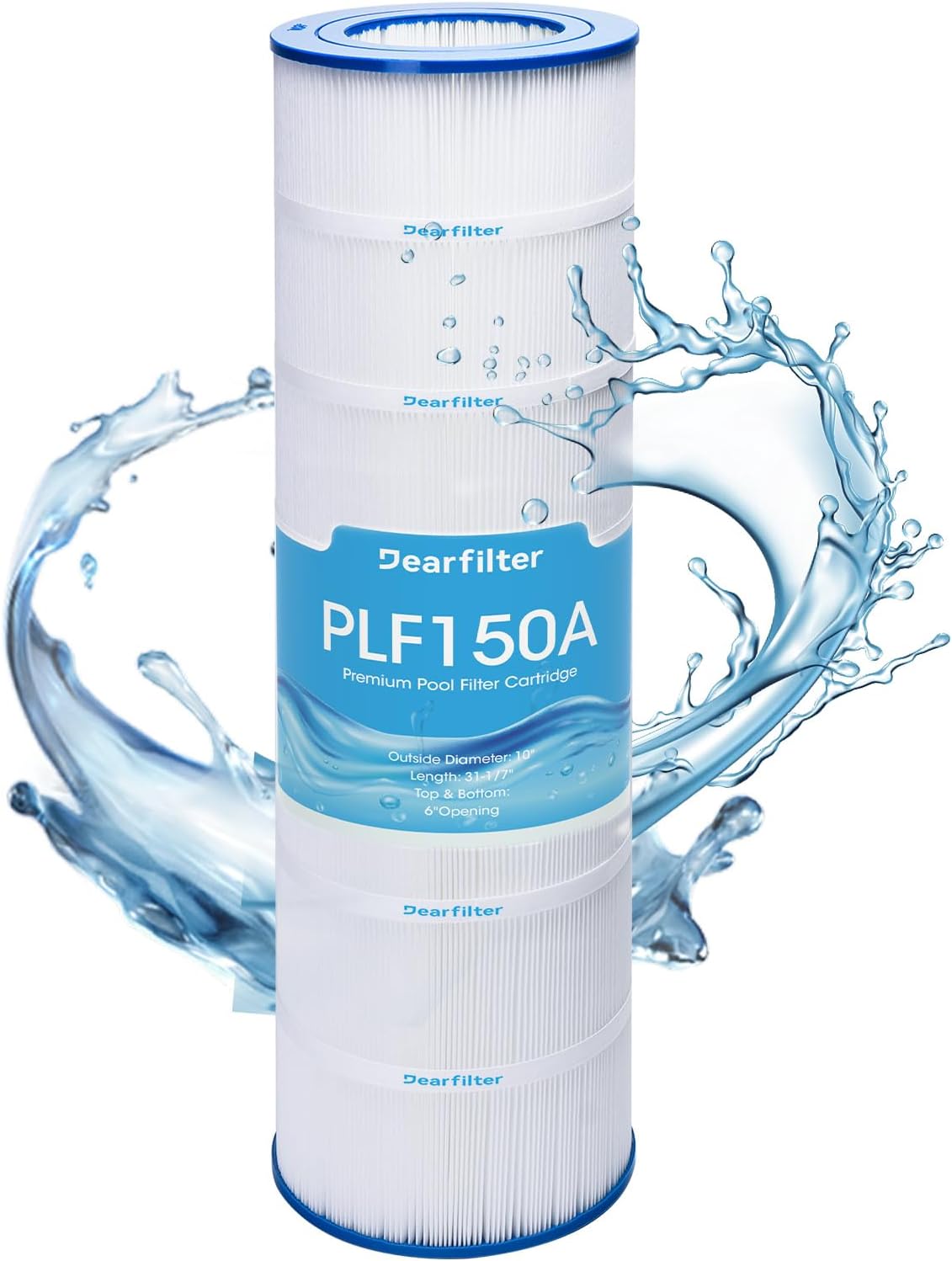 PLF150A Pool Filter Cartridges Replaces Pentair CC150, CCRP150, PAP150, Ultral-C4, PP-C4, PP-C4-M,Unicel C-9415, R173216, 59054300, Filbur FC-0687, 160317, 160355, 160352, 150 sq.ft, 1-Pack