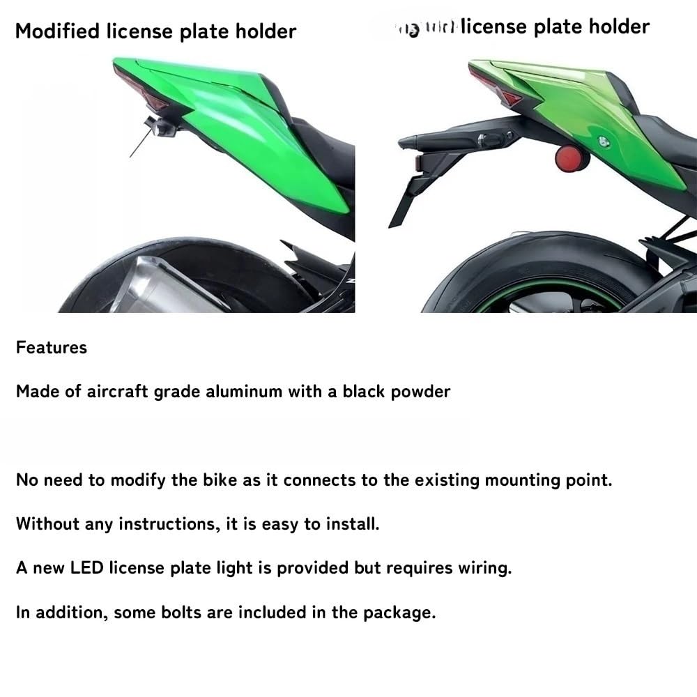 Portatarga Portatarga moto posteriore Tidy Kit Accessori per ZX6R ZX10R 636