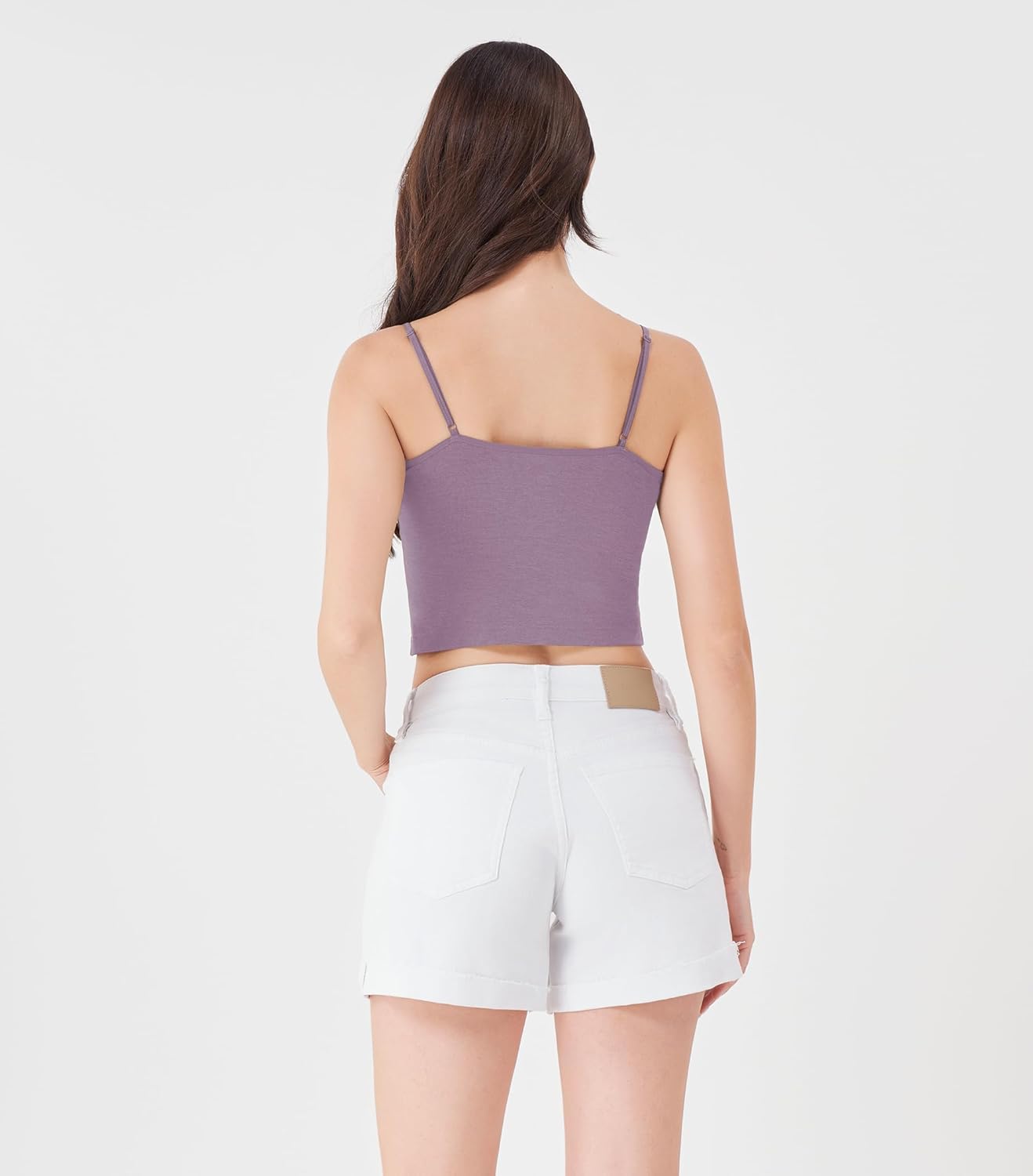 DAVID ARCHY Bamboo Rayon Cropped Tank Top Adjustable Spaghetti Strap Cami Cooling Base Layer for Sleep & Loungewear - Image 4