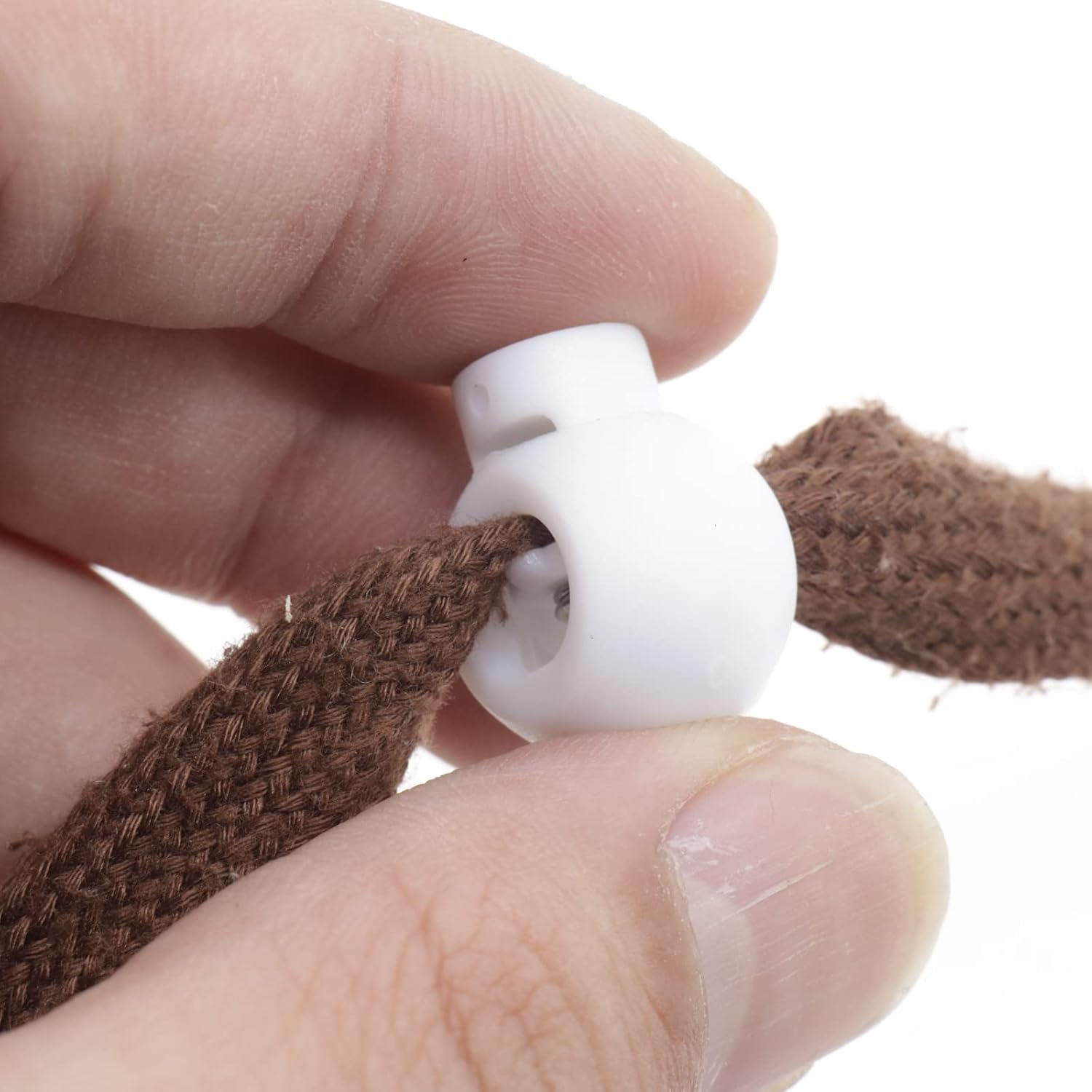 120Pcs Plastic Single Hole Cord Locks, Spring Toggle Stopper for Drawstring, Rope, Lanyard, Shoelace, Camping Gear