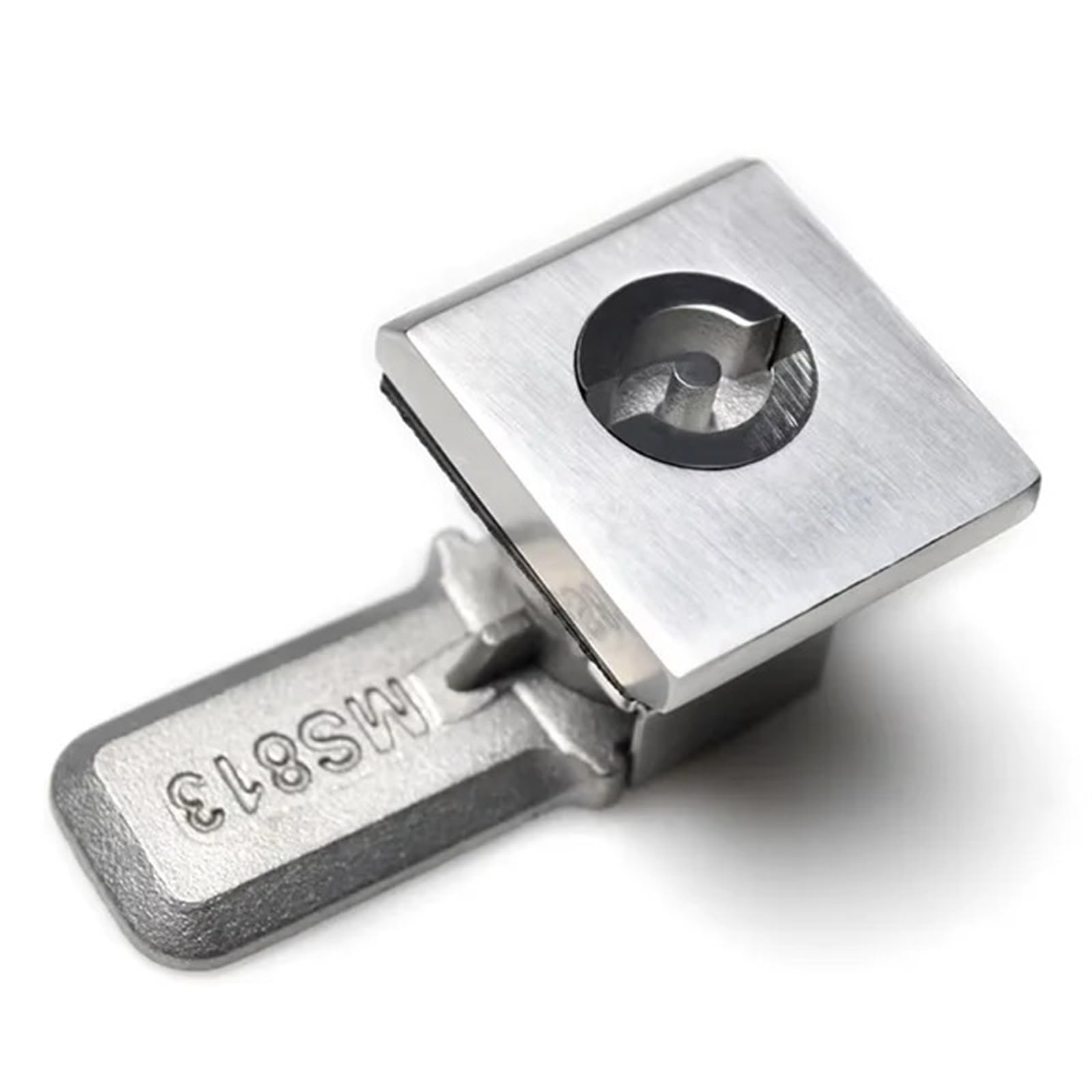 WPOIYHGBY Stainless Steel Hardware Square Head Turn Tongue Lock for Cinet Doors Network Cinets Communication 1Pcs(316 SUS)
