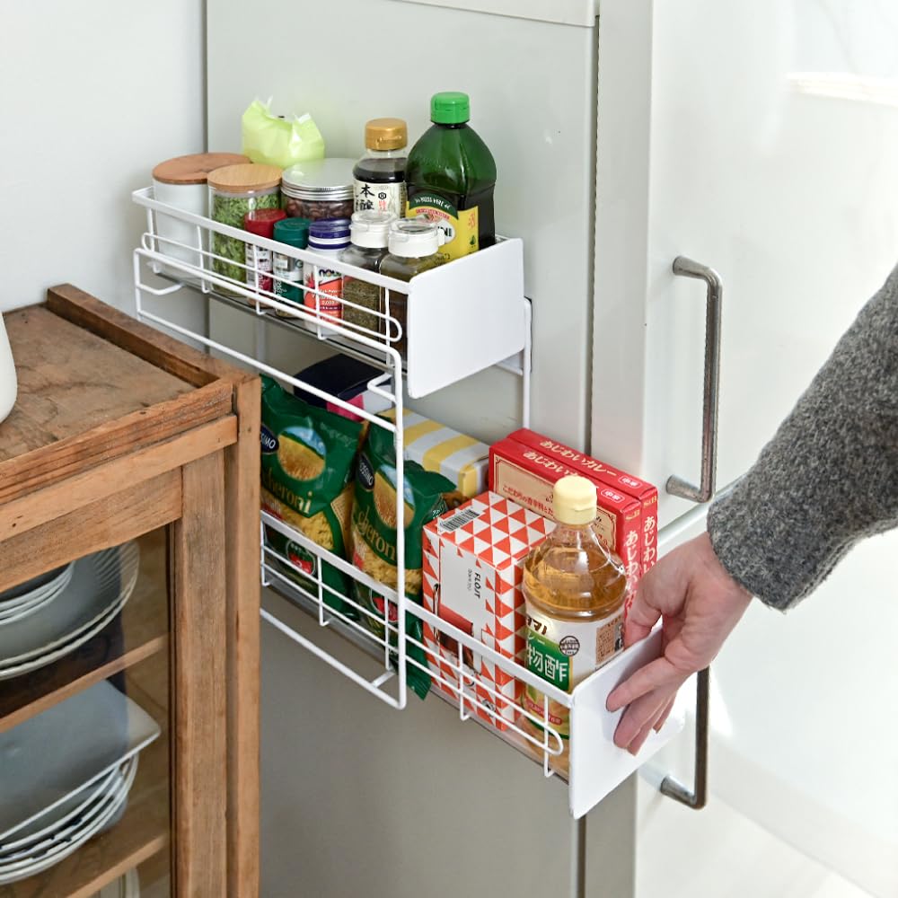 Amazon.co.jp: [CICADA] 冷蔵庫 マグネット 収納 スライドラック