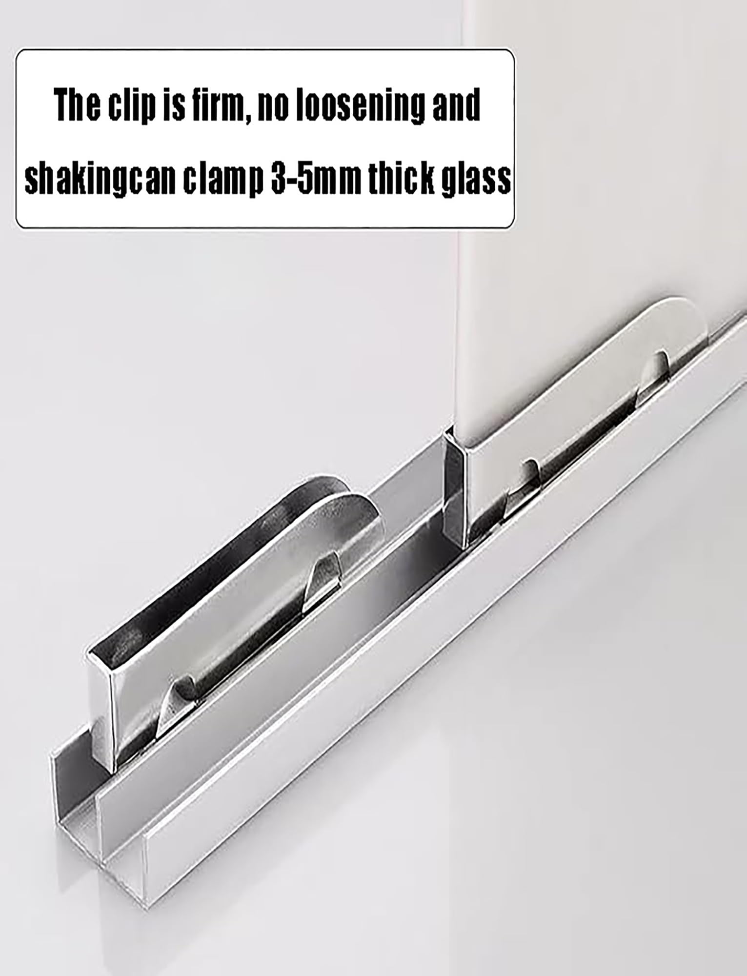 Generisch Acrylglasschiene, verdickte 5–8 mm Glasschiebetür, Doppelschienen-Vitrinenschiene, Zubehör for Schienenräder aus Aluminiumlegierung(130cm/51in)
