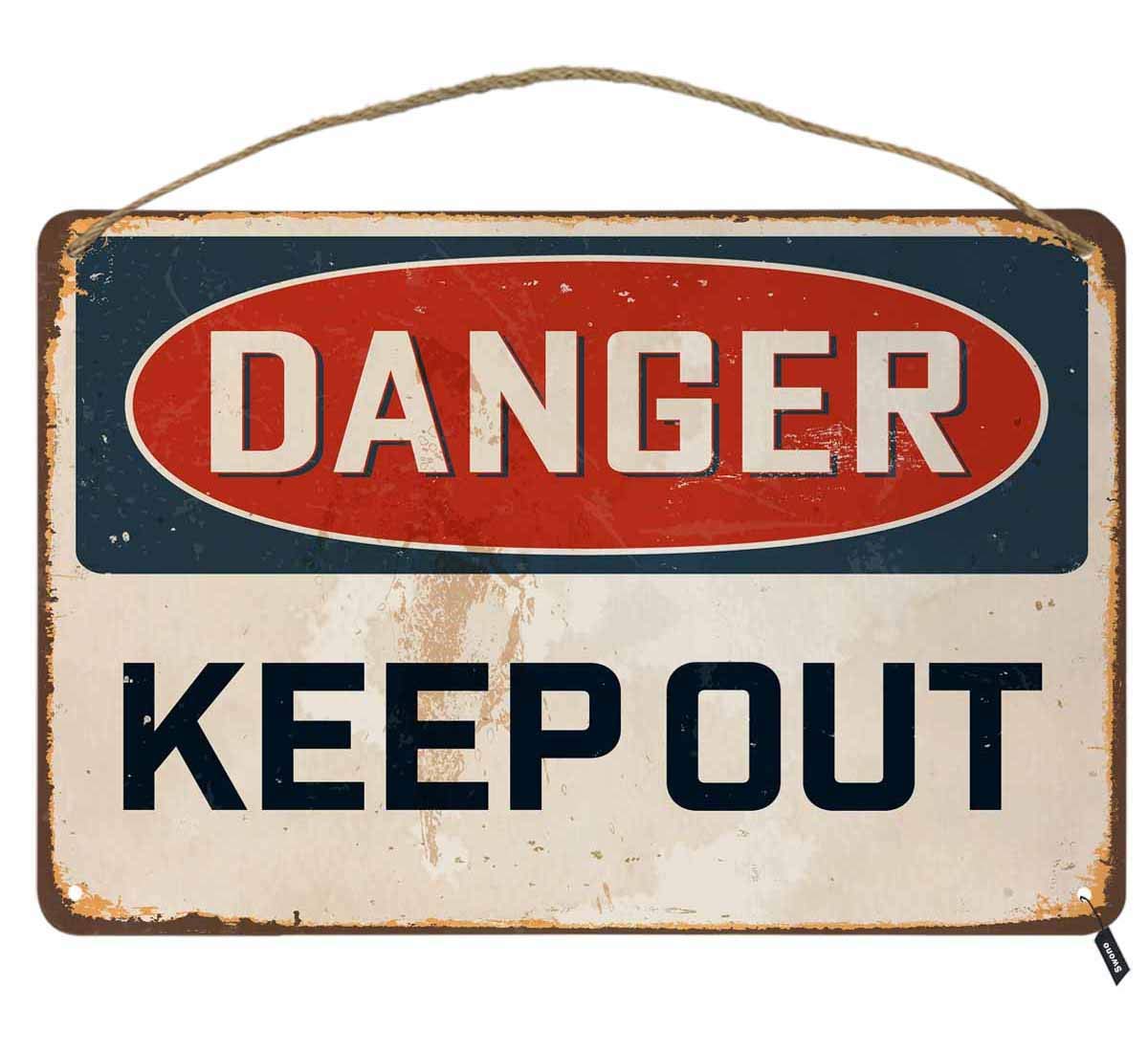 Amazon.co.jp: Swono Danger Keep Out ブリキ看板 ヴィンテージメタル