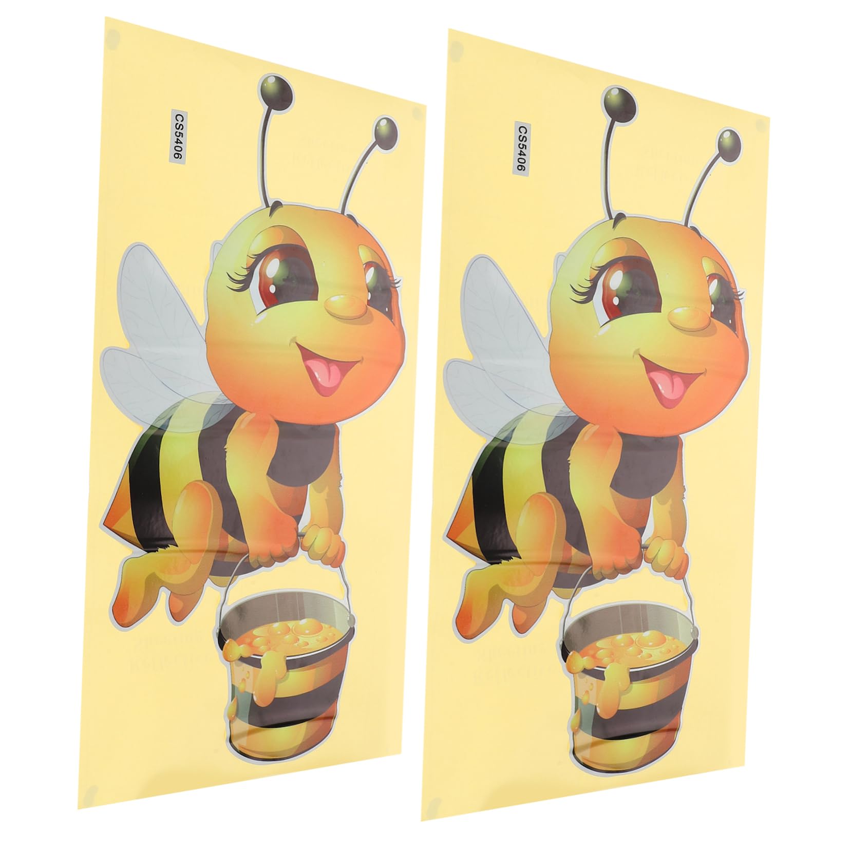 Autocollants muraux abeilles 10 pièces au design cartoon et adhésif repositionnable