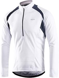 ARSUXEO Men's Half Zipper Long Sleeve Jersey 6031