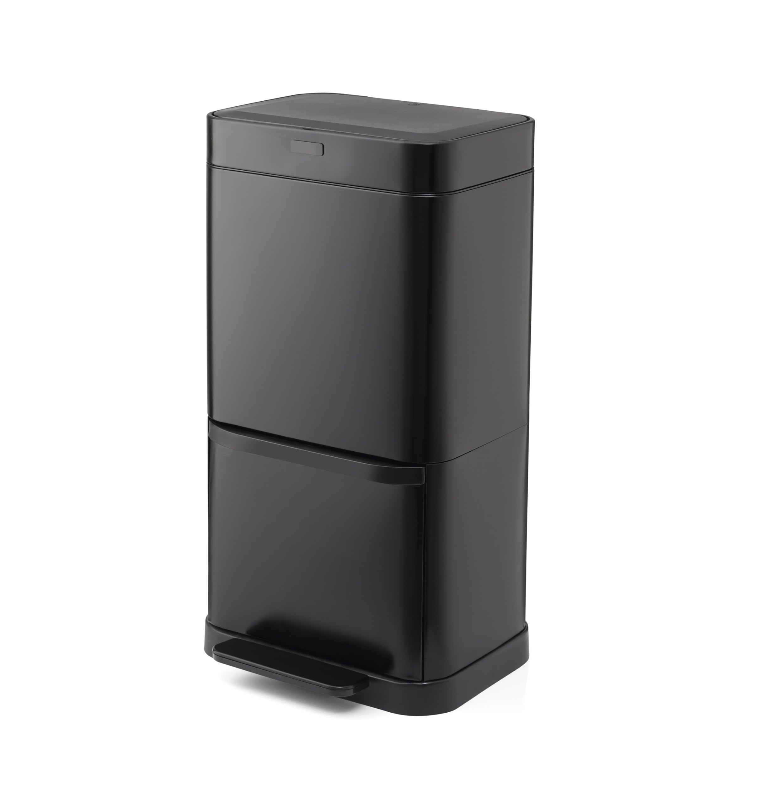 Swan Stealth Dual Recycling Sensor Bin, Retainer Ring, Iron Body, 70L, Black