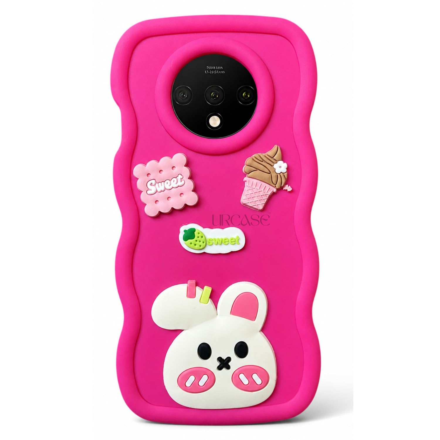 Fancy Back Cover for One Plus 7T (Deep Pink)-image-12