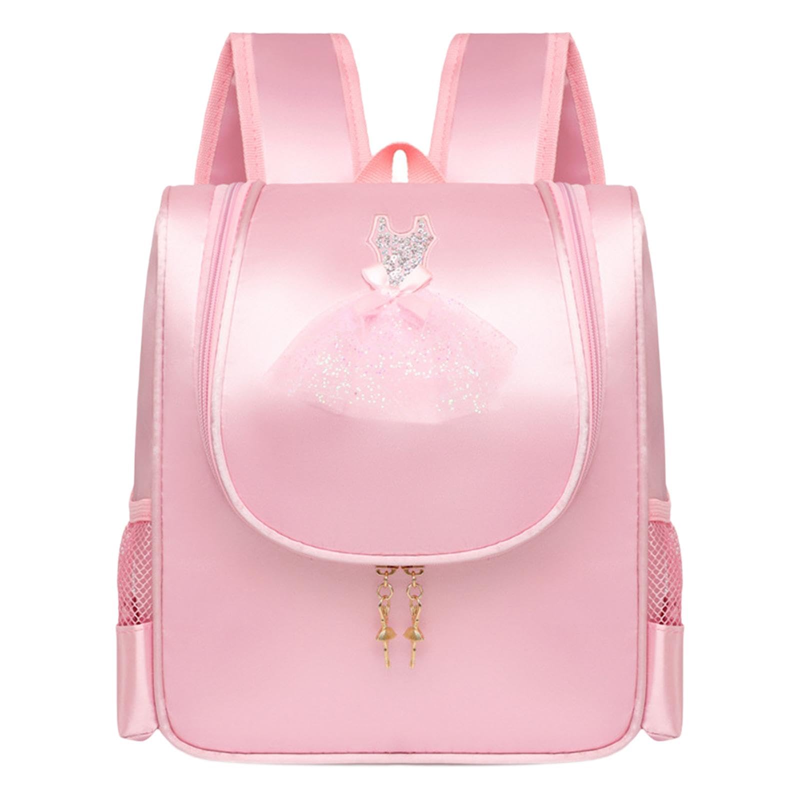 Deevoka Ballet Bag Gym Bag Zip Closure Dance Shoe Bag for Fitness Gift Gymnastics Travel, pink