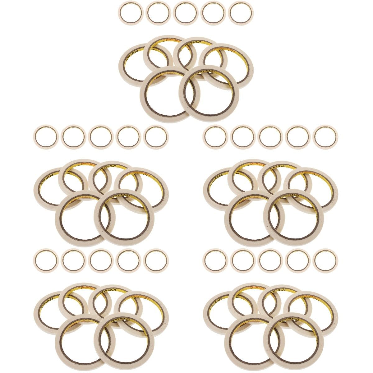 Housoutil 5 Ensembles Ruban De Masquage Papier Flexible Pour Peinture Décoration Projets Artistiques Compatible Surfaces Variées 20 Rouleaux*5