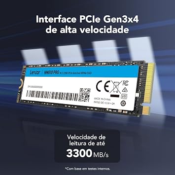 Lexar Disque SSD NM610 Pro 500Go - NVMe M.2 Tip 2280