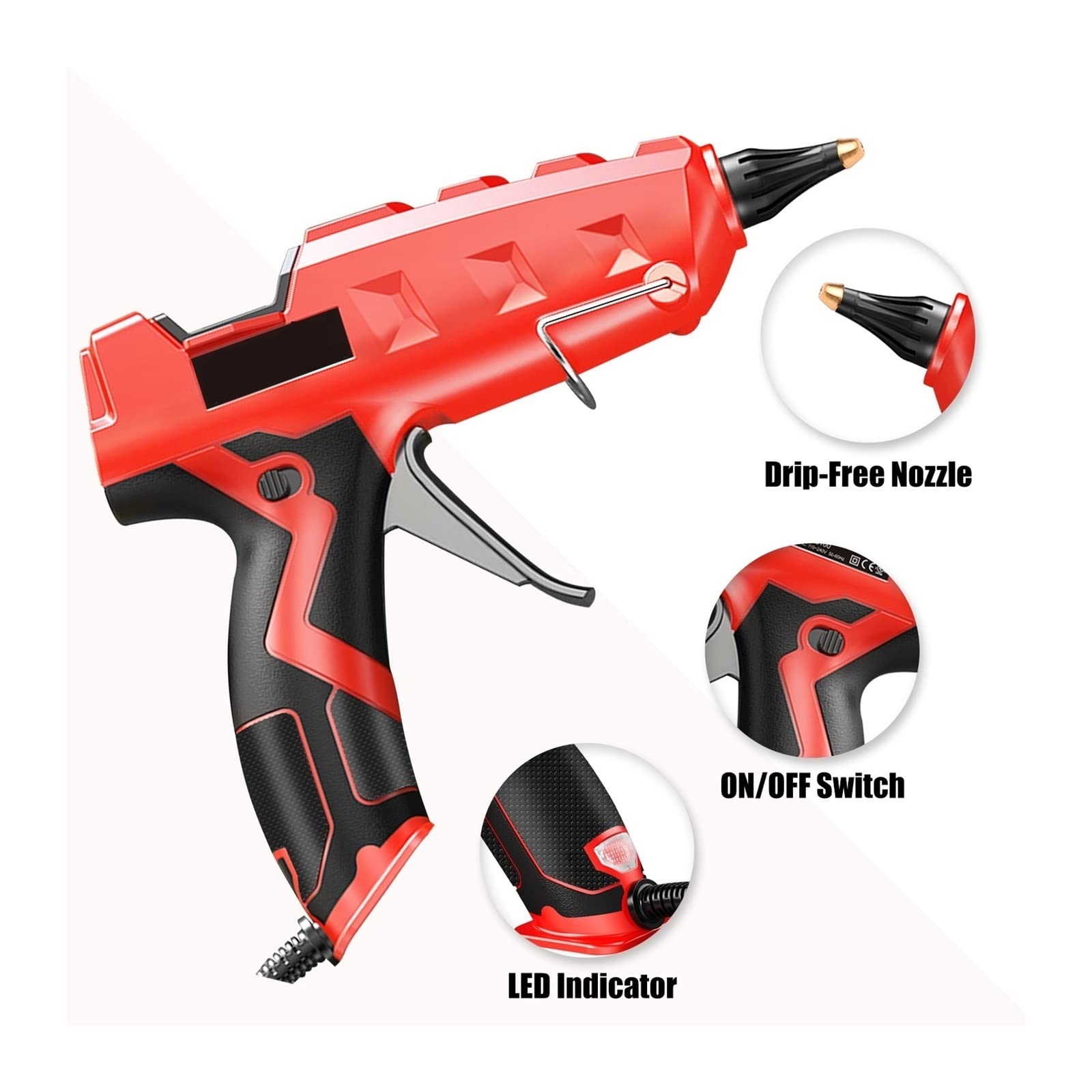Pistolet do klejenia na gorąco Heavy Duty pełnowymiarowy zestaw pistoletów uszczelniających narzędzia z 20 sztuk kleje samoprzylepne w sztyfcie 150X11mm domu sztuka DIY Szybkie Niezawodne Klejenie