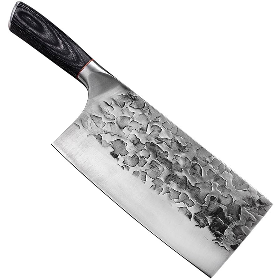 Amazon | Irai Utaki 中華包丁 押さえ型 包丁 194mm 手打ち鍛造