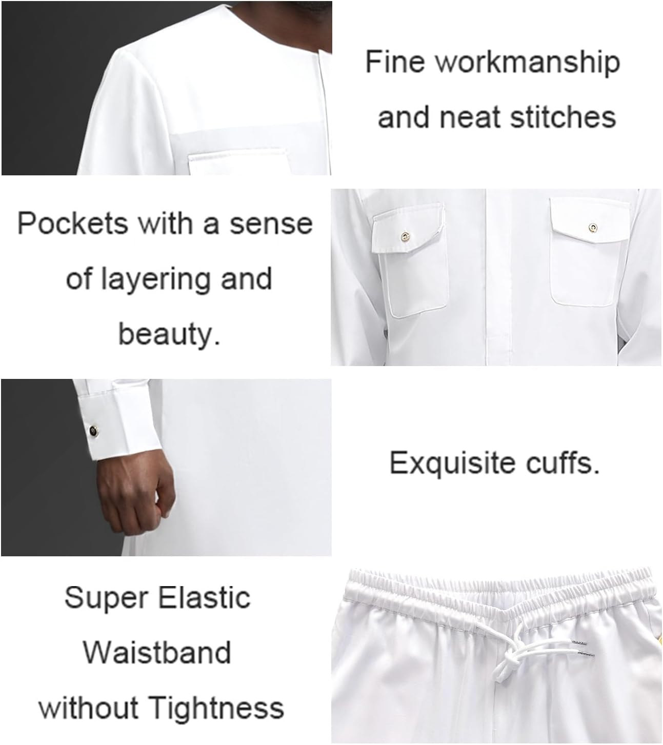 Men African Outfits 2 Piece Set Shirt Pants Nigerian Dashiki Suit Attire Clothing - Image 6