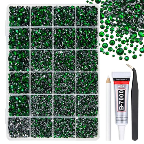 Strass cristal qiipii Émeraude avec colle B7000, 2-6mm