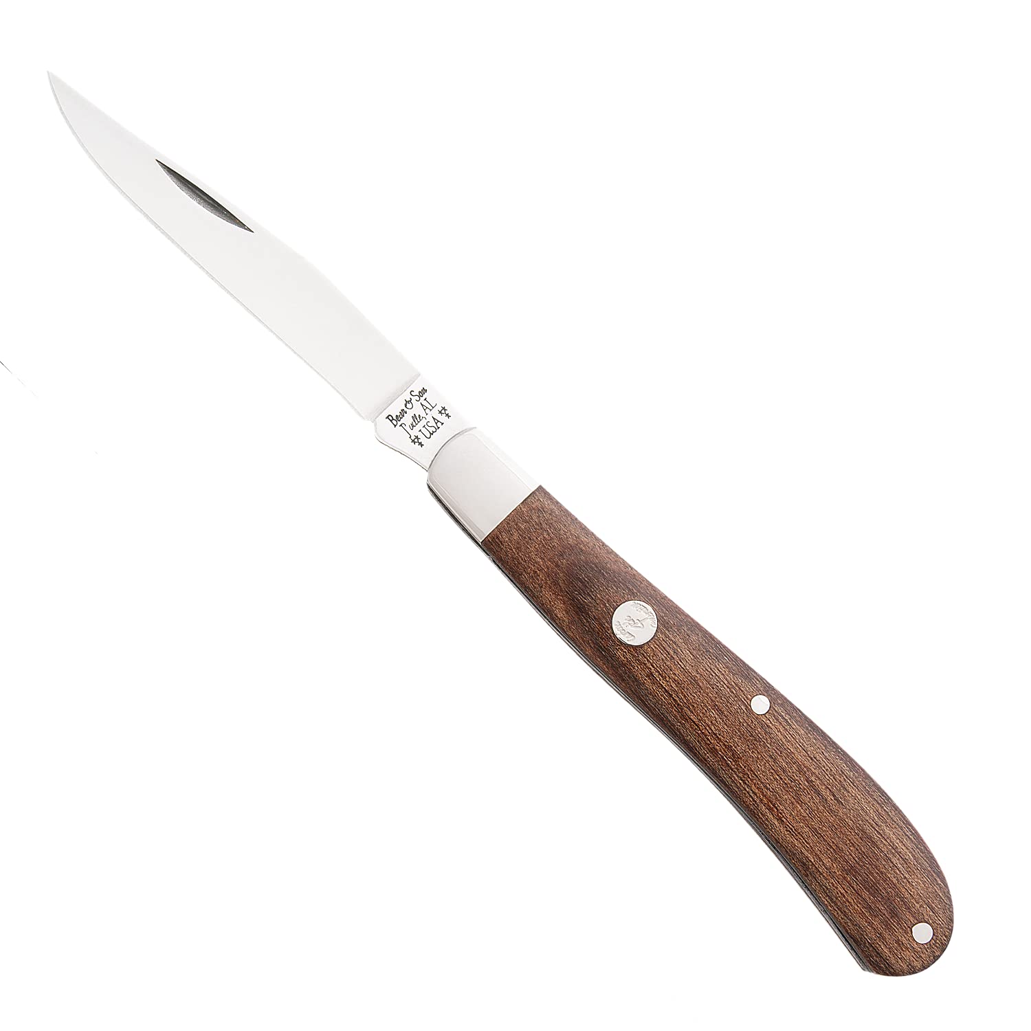 Bear & SonCutlery 3 7/8" Heritage Walnut One-Blade Slimline Knife, Brown