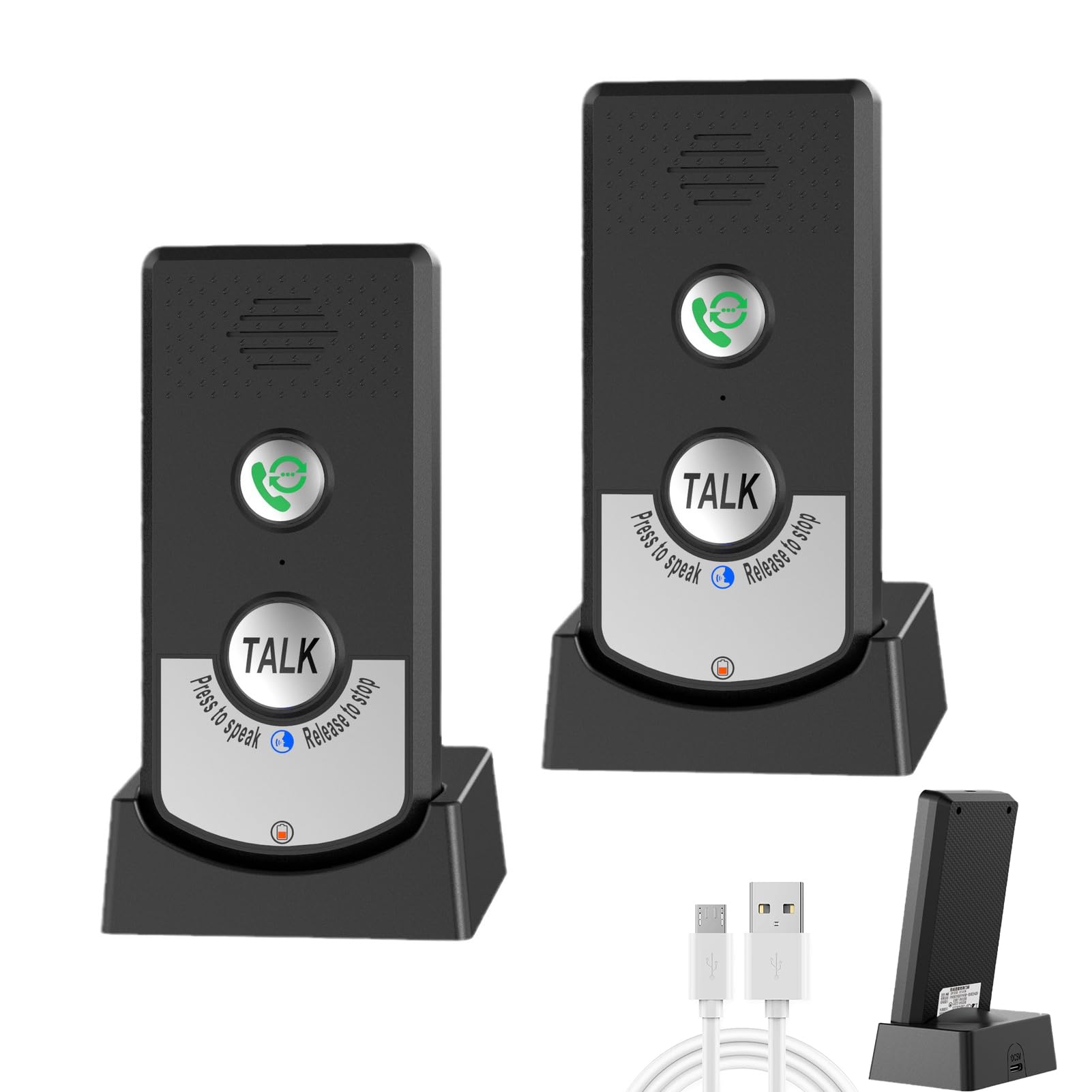 Amazon.com: Voice 2Way Intercom Doorbell, Two Way Portable Walkie ...