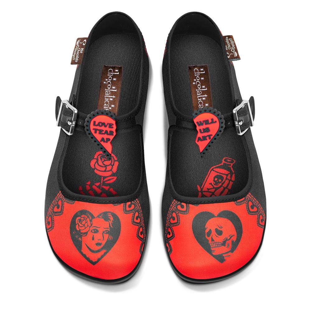 Hot Chocolate Design Chocolaticas Funky Canvas Women's Mary Jane Flat Shoes — view 50