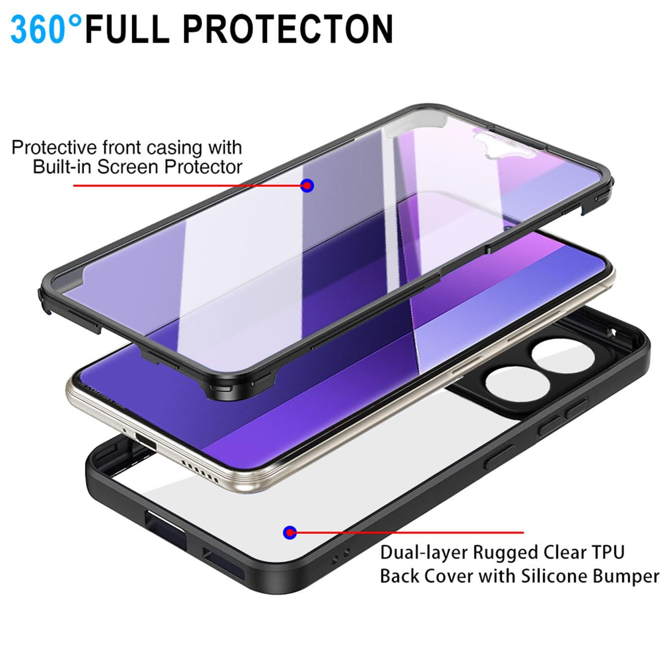 YUECXIN Funda Para Xiaomi Poco F6 Pro 5G Con Protector De