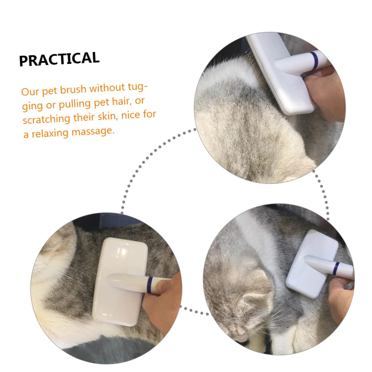 YARNOW Brosse de Toilettage pour Animaux Peigne pour Chien Accessoires de Toilettage Portable pour Éliminer Poils et Nœuds