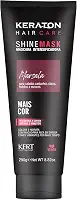 Keraton, Máscara matizadora hidratante, Trata e colore, Para cabelo castanho claro, médio e escuro, Shine Mask, 250g, Marsala