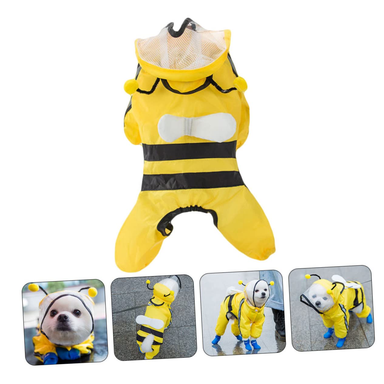 FOMIYES Lot De 3 Imperméables pour Animaux De Compagnie en Forme De Chien Résistants À Leau Et Faciles À Porter Accessoire De Collier